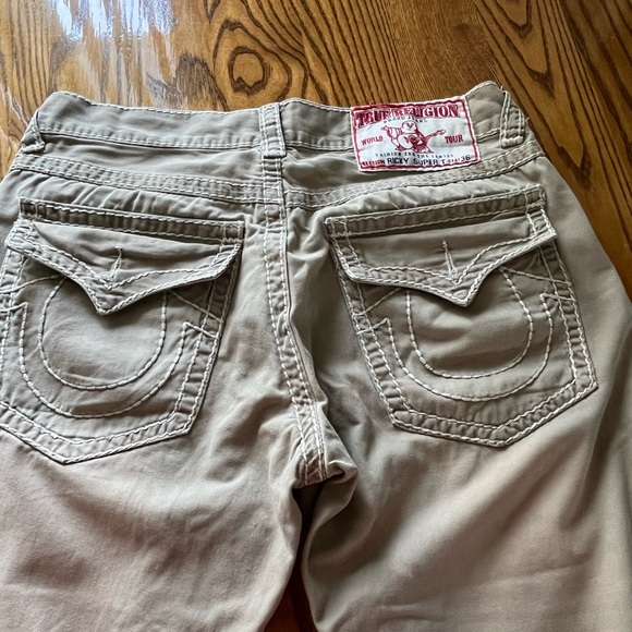 True Religion Tan Relaxed Jeans. Perfect condition. They cost 200.00 - Picture 12 of 12